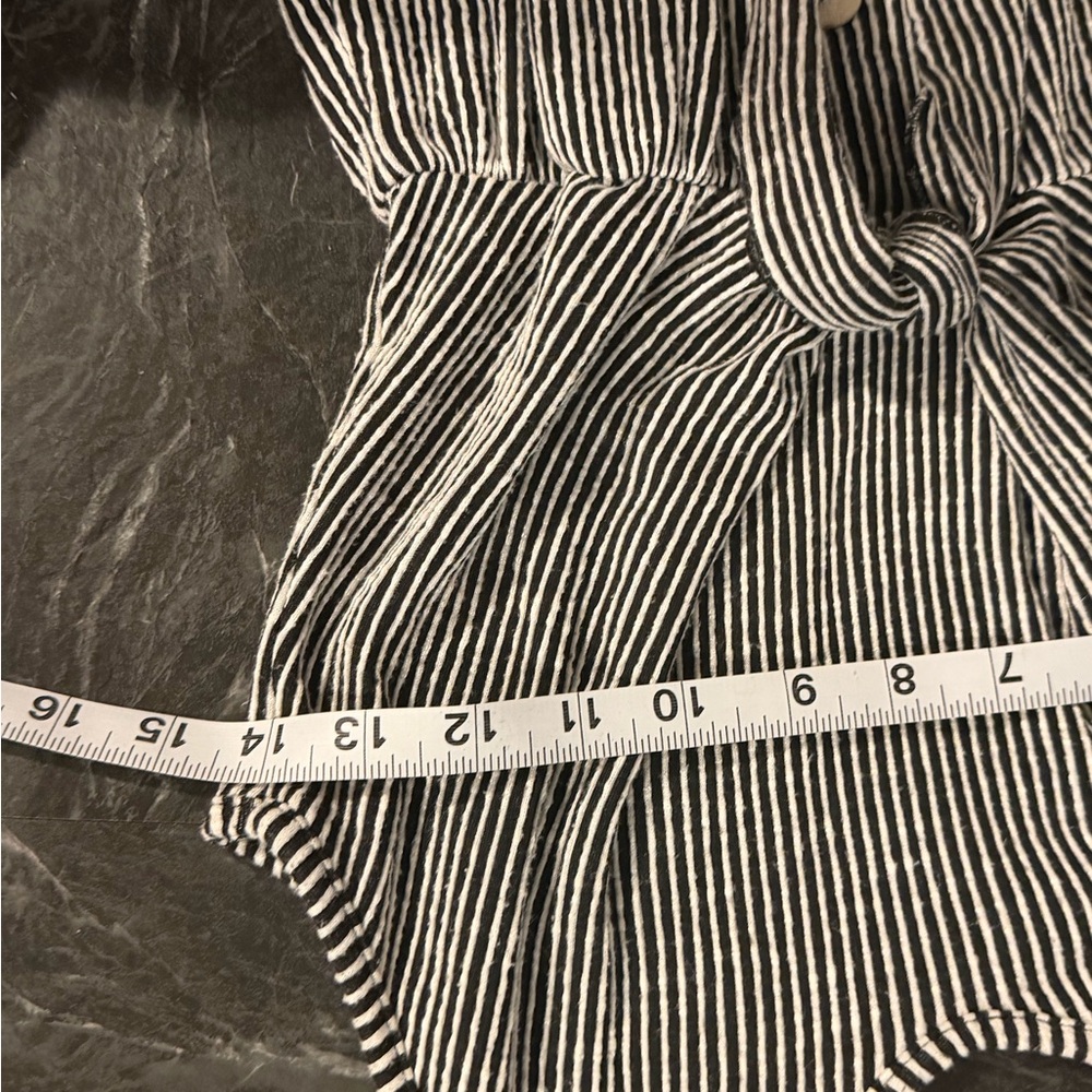 Caution To The Wind Black and White Button-Down Midi Dress - Picture 7 of 8